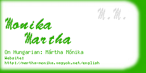 monika martha business card