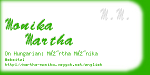 monika martha business card